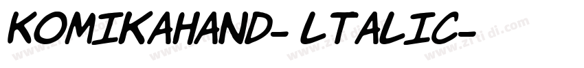 KomikaHand- ltalic字体转换